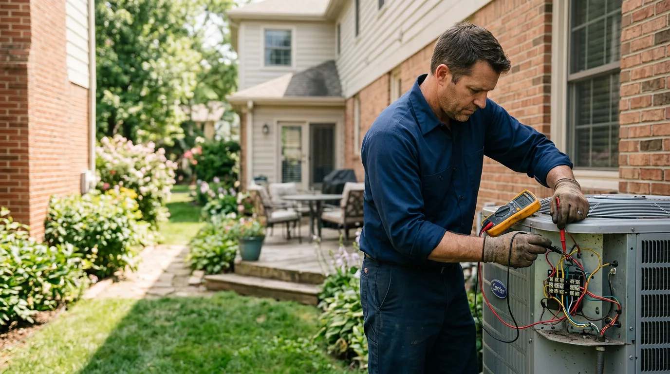 HVAC technician working near Cromwell, IA
